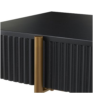 Stella & Eve Modern Wooden Ribbed Console Table