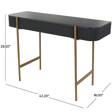Stella & Eve Modern Wooden Ribbed Console Table