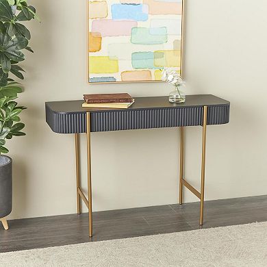 Stella & Eve Modern Wooden Ribbed Console Table