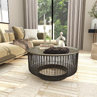 Stella & Eve Contemporary Metal Open Frame Wire Coffee Table