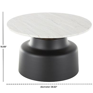 Stella & Eve Contemporary Metal Pedestal Coffee Table
