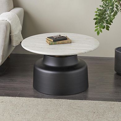 Stella & Eve Contemporary Metal Pedestal Coffee Table