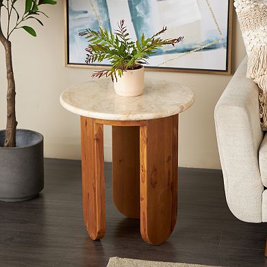 Stella & Eve Handmade Teak Wood End Table