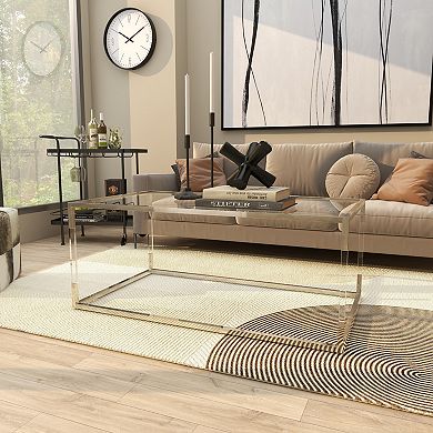 Stella & Eve Contemporary Metal Open Framed Coffee Table