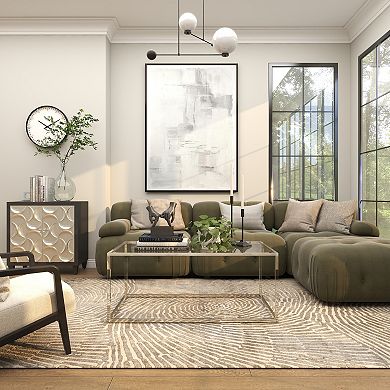 Stella & Eve Contemporary Metal Open Framed Coffee Table