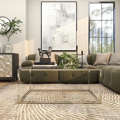 Stella & Eve Contemporary Metal Open Framed Coffee Table