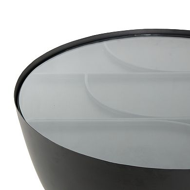 Stella & Eve Modern Glass Top Elevated Base End Table