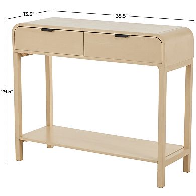 Stella & Eve Wood Handmade 2-Drawer Console Table