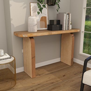 Stella & Eve Wood Console Table with Arched Legs