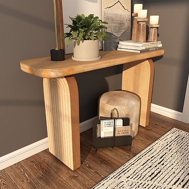 Stella & Eve Wood Console Table with Arched Legs