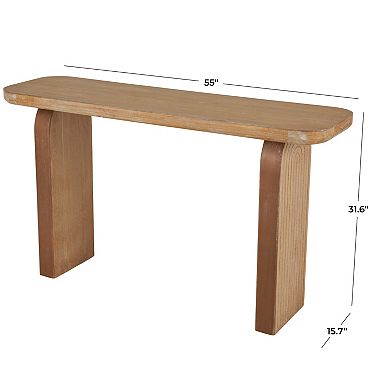 Stella & Eve Wood Console Table with Arched Legs