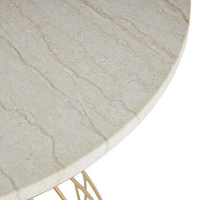 Stella & Eve Contemporary Metal Flower Inspired End Table