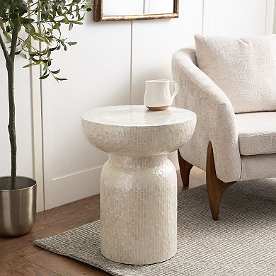 Stella & Eve Modern Capiz Shell End Table