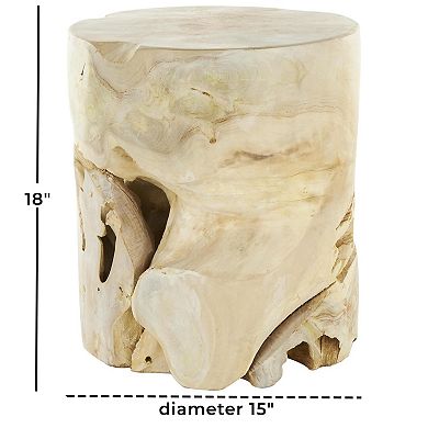 Stella & Eve Handmade Tree Stump End Table