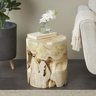 Stella & Eve Handmade Tree Stump End Table