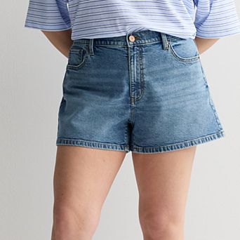 Juniors' SO® Mid Rise Relaxed Midi Jean Shorts