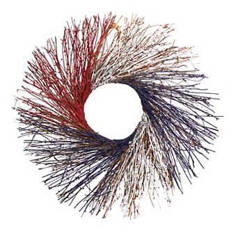 nearly natural 24-Inch Americana Twig Artificial Wreath