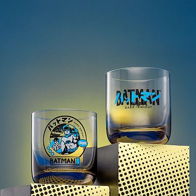 JoyJolt Batman 10-oz. 4-Piece Short Glass Set