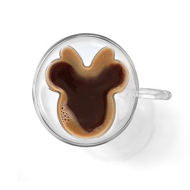 JoyJolt Disney's Minnie 3D Double Wall 2-Piece Espresso Mug Set