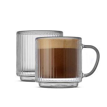 JoyJolt Haven Flute Double Wall 2 pc Mug Set