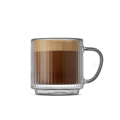 JoyJolt Haven Flute Double Wall 2-Piece Mug Set
