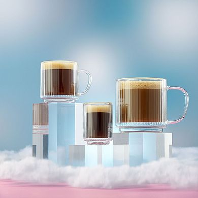JoyJolt Haven Flute Double Wall 2-Piece Mug Set
