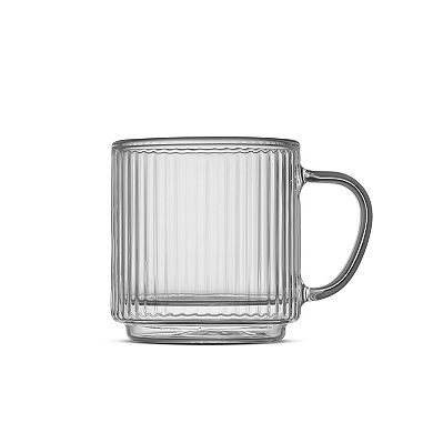 JoyJolt Haven Flute Double Wall 2-Piece Mug Set