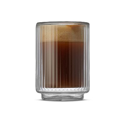 JoyJolt Haven Fluted Double Wall 4-Piece Mug Set