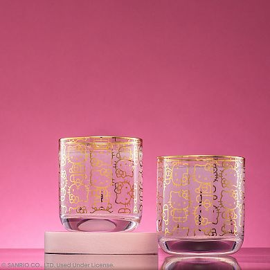 JoyJolt Hello Kitty 2-Piece Short Glasses Set