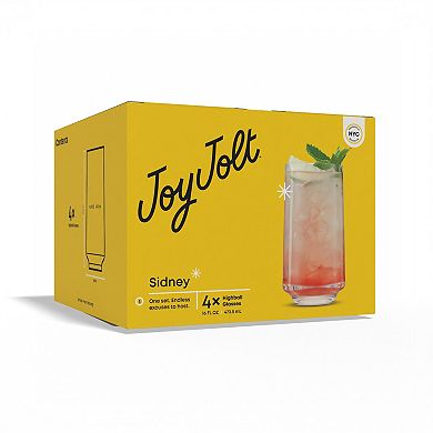 JoyJolt Sidney 16-oz. 4-Piece Highball Glass Set
