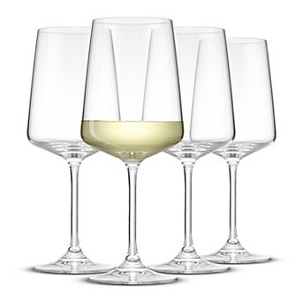 JoyJolt Sidney 17-oz. 4 pc Clear Wine Glass Set