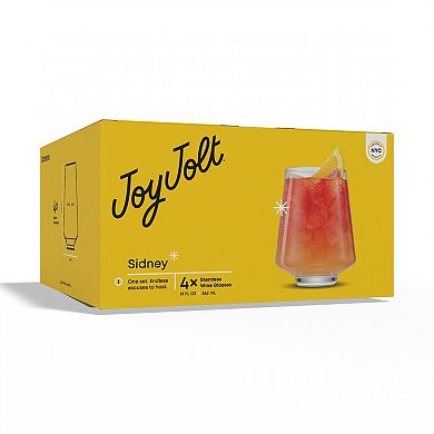 JoyJolt Sidney 19-oz. 4-Piece Stemless Wine Glasses Set
