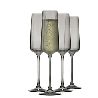 JoyJolt Sidney 7-oz. 4 pc Champagne Flute Glasses Set