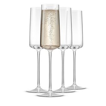 JoyJolt Sidney 7-oz. 4 pc Champagne Flute Glasses Set