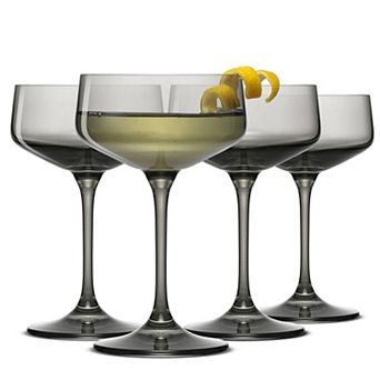 JoyJolt Sidney 8-oz. 4 pc Coupe Martini Glasses Set
