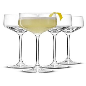JoyJolt Sidney 8-oz. 4 pc Coupe Martini Glasses Set