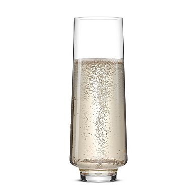 JoyJolt Sidney 9oz. 4-Piece Stemless Flute Glasses Set