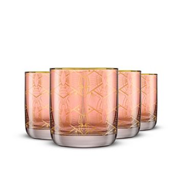 JoyJolt Spiderman Legacy 4 pc Short Glasses Set