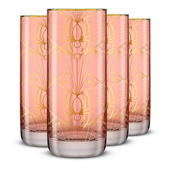 JoyJolt Spiderman Legacy 4 pc Tall Glasses Set