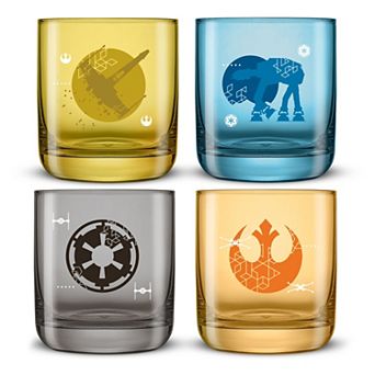 JoyJolt Star Wars Galactic 4 pc Short Glasses Set
