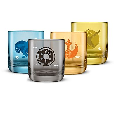 JoyJolt Star Wars Galactic 4-Piece Short Glasses Set