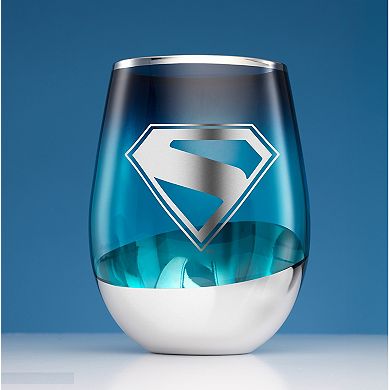JoyJolt Superman 4-Piece Stemless Glasses Set