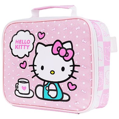 Hello Kitty All-Over Print Backpack With Detachable Lunch Box & 3D Charm