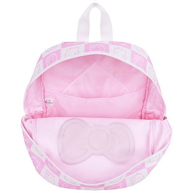 Hello Kitty All-Over Print Backpack With Detachable Lunch Box & 3D Charm