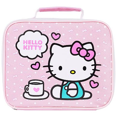Hello Kitty All-Over Print Backpack With Detachable Lunch Box & 3D Charm
