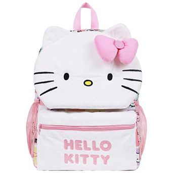 Hello Kitty Plush Face Backpack With 3D Bow