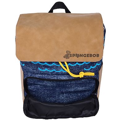 SpongeBob Denim-Look & Nubuck Backpack with Embroidered Patch