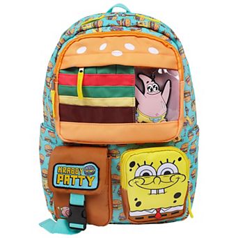 SpongeBob SquarePants Krabby Patty Peekaboo Backpack With Character Pockets