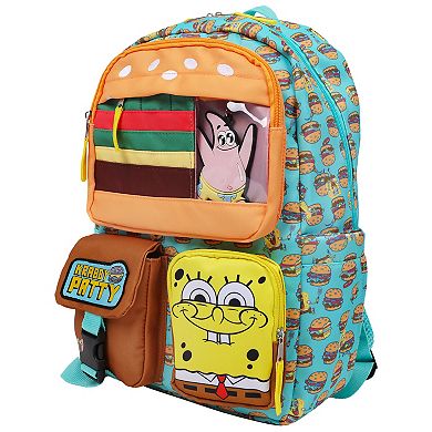 SpongeBob SquarePants Krabby Patty Peekaboo Backpack With Character Pockets