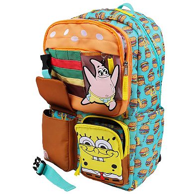 SpongeBob SquarePants Krabby Patty Peekaboo Backpack With Character Pockets
